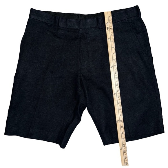 Murano Black Flat Front Shorts 100% linen men’s size 36 - Picture 5 of 6